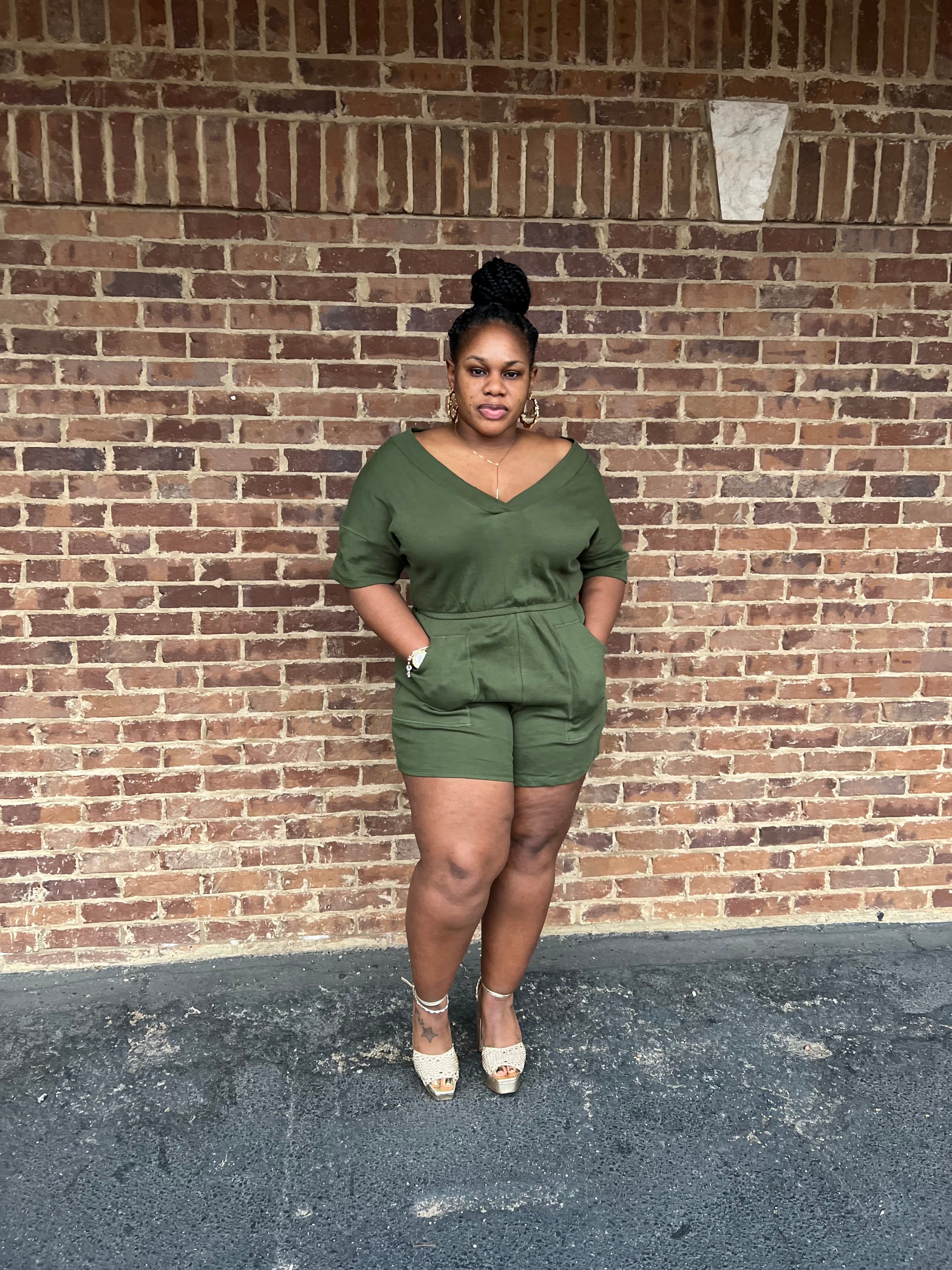 Olive hotsell green romper